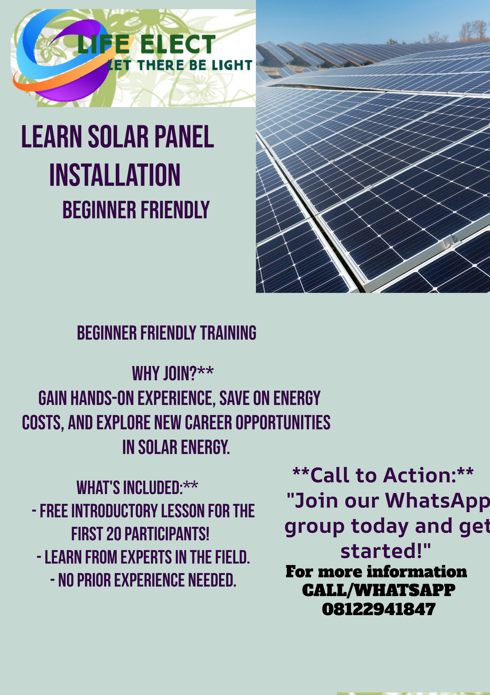 Solar online training program
